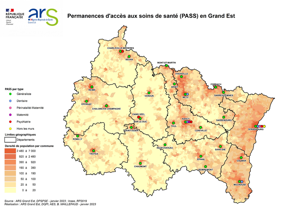 PASS Grand Est cartographie régionale